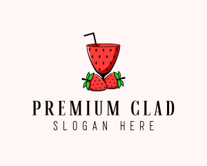 Strawberry Daiquiri Juice Drink  logo design