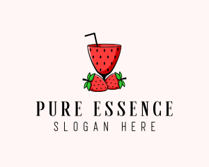 Strawberry Daiquiri Juice Drink  logo design