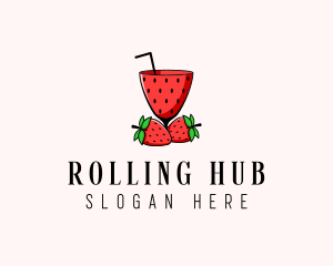 Strawberry Daiquiri Juice Drink  logo design