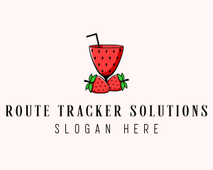 Strawberry Daiquiri Juice Drink  logo design