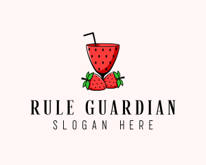 Strawberry Daiquiri Juice Drink  logo design