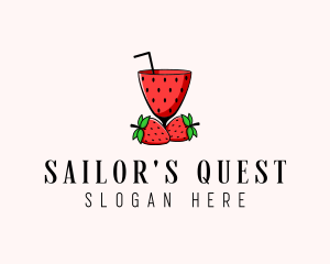 Strawberry Daiquiri Juice Drink  logo design