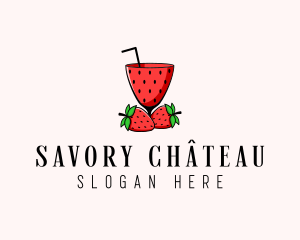 Strawberry Daiquiri Juice Drink  logo design