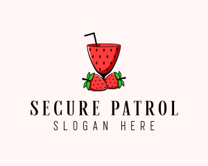 Strawberry Daiquiri Juice Drink  logo design