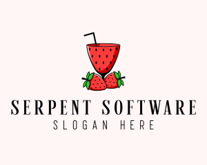 Strawberry Daiquiri Juice Drink  logo design