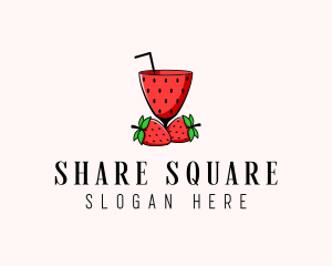 Strawberry Daiquiri Juice Drink  logo design