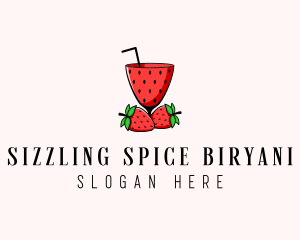 Strawberry Daiquiri Juice Drink  logo design