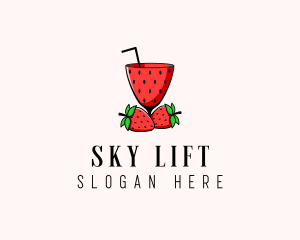 Strawberry Daiquiri Juice Drink  logo design