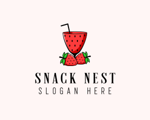 Strawberry Daiquiri Juice Drink  logo design