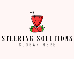 Strawberry Daiquiri Juice Drink  logo design