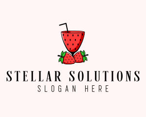 Strawberry Daiquiri Juice Drink  logo design