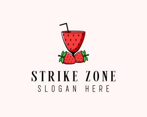 Strawberry Daiquiri Juice Drink  logo design