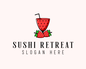 Strawberry Daiquiri Juice Drink  logo design