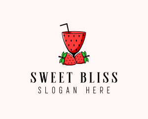 Strawberry Daiquiri Juice Drink  logo design