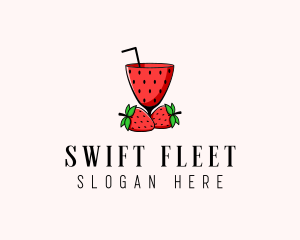 Strawberry Daiquiri Juice Drink  logo design