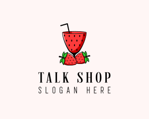 Strawberry Daiquiri Juice Drink  logo design