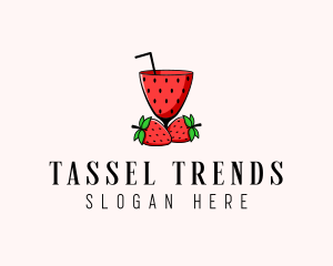 Strawberry Daiquiri Juice Drink  logo design