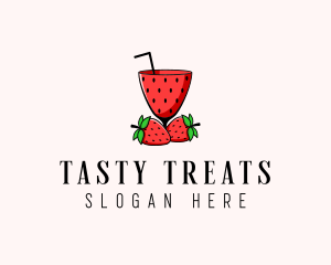 Strawberry Daiquiri Juice Drink  logo design