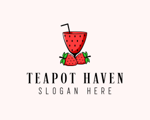 Strawberry Daiquiri Juice Drink  logo design