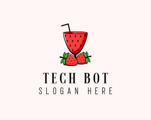 Strawberry Daiquiri Juice Drink  logo design