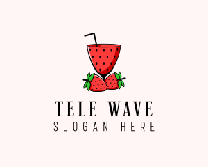 Strawberry Daiquiri Juice Drink  logo design