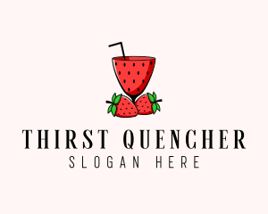 Strawberry Daiquiri Juice Drink  logo design