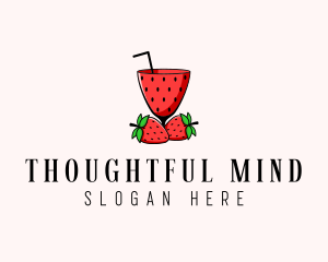 Strawberry Daiquiri Juice Drink  logo design