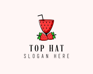 Strawberry Daiquiri Juice Drink  logo design