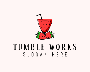 Strawberry Daiquiri Juice Drink  logo design