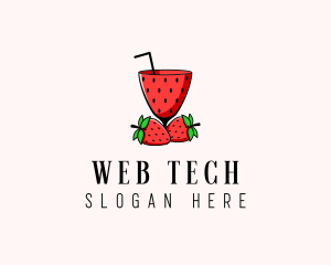 Strawberry Daiquiri Juice Drink  logo design