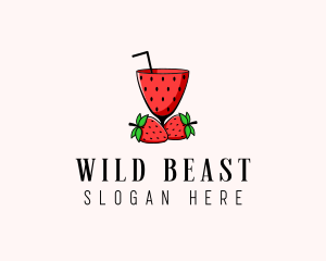 Strawberry Daiquiri Juice Drink  logo design