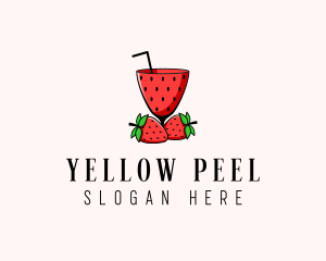 Strawberry Daiquiri Juice Drink  logo design