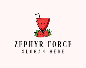 Strawberry Daiquiri Juice Drink  logo design