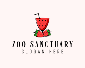 Strawberry Daiquiri Juice Drink  logo design