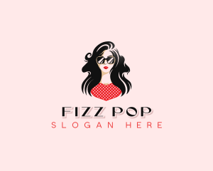 Woman Sunglasses Fashion logo design