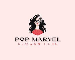 Woman Sunglasses Fashion logo design