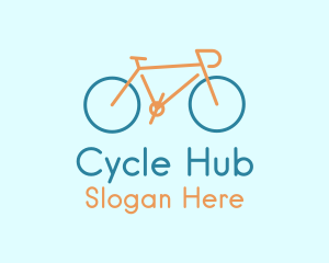 Cyclist Bike Transport logo design