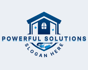 Power Washing Housekeeping logo design