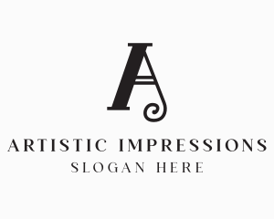 Elegant Monochrome Letter A logo design