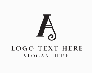 Monochrome - Elegant Monochrome Letter A logo design