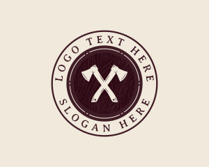 Lumberjack Lumber Axe logo