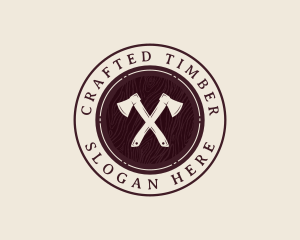 Lumberjack Lumber Axe logo design