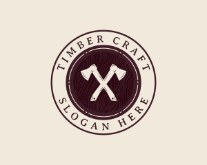 Lumberjack Lumber Axe logo design