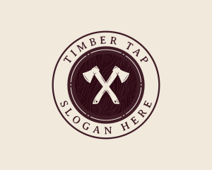 Lumberjack Lumber Axe logo design