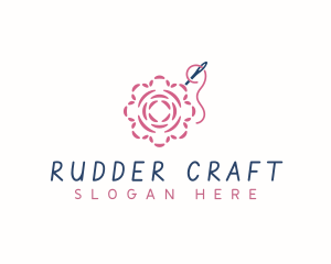 Flower Needle Embroidery logo design