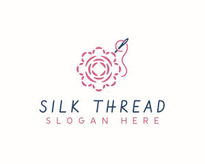 Flower Needle Embroidery logo design