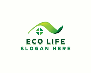  Eco House Roofing logo design