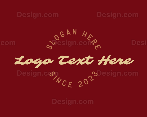 Retro Cursive Business Logo