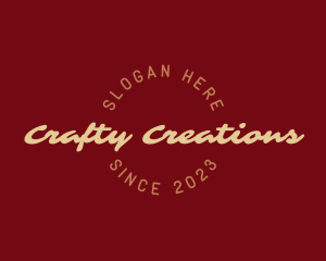 Retro Cursive Business logo design