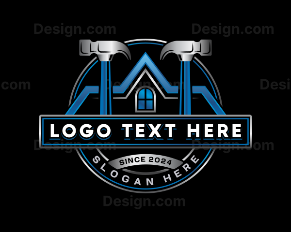 Roofing Hammer Carpentry Logo